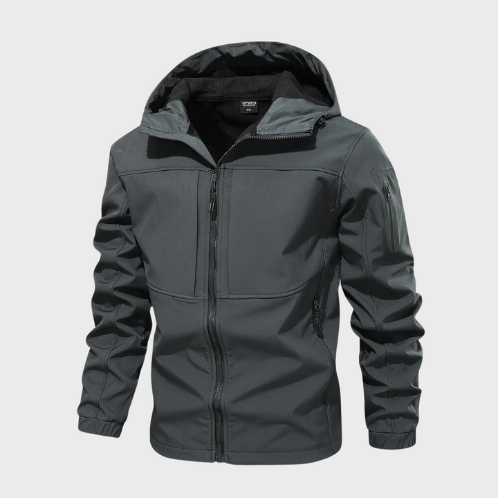 Casual Men's Jacket with Hood - Marco-Navy Blue-XS-State of Style