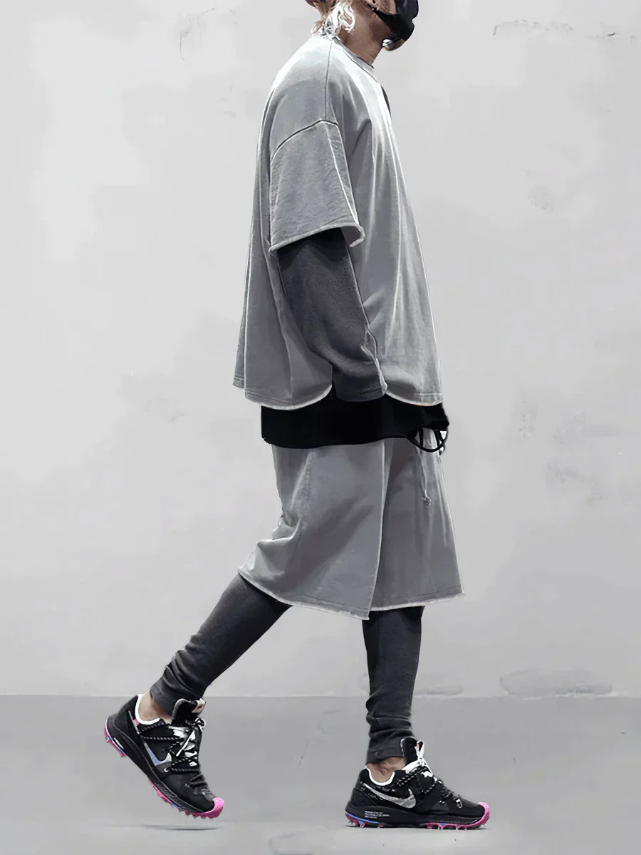Casual men's sports set in loose-fit style – Cassian-Light grey-S-State of Style