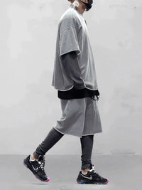 Casual men's sports set in loose-fit style – Cassian-Light grey-S-State of Style