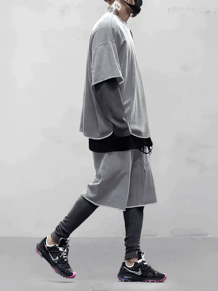 Casual men's sports set in loose-fit style – Cassian-Light grey-S-State of Style