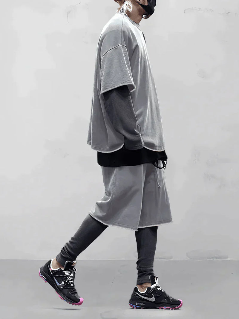 Casual men's sports set in loose-fit style – Cassian-Light grey-S-State of Style