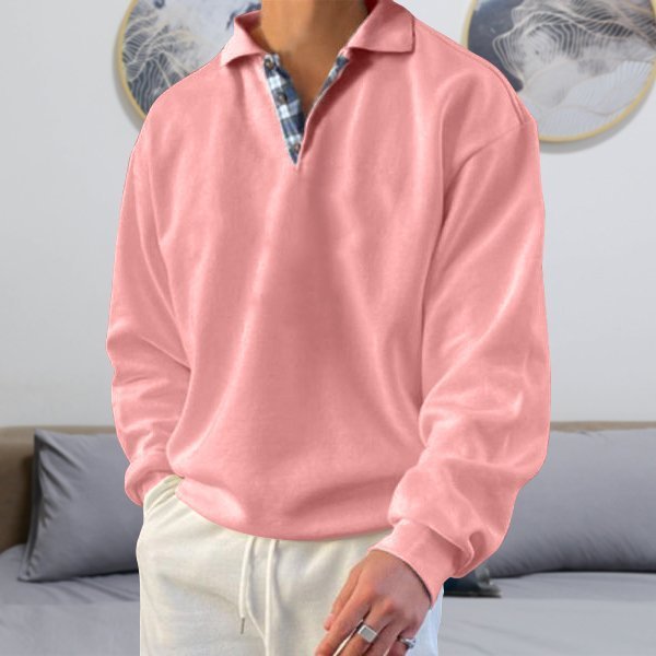 Casual Men's Sweater - Victor-Pink-S-State of Style