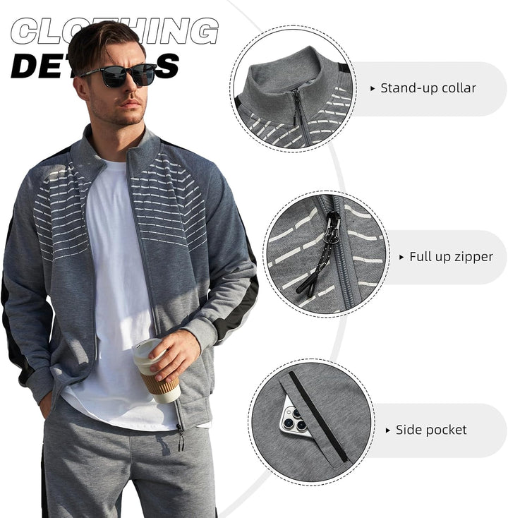 Casual Men's Tracksuit - Ryan-Black-S-State of Style
