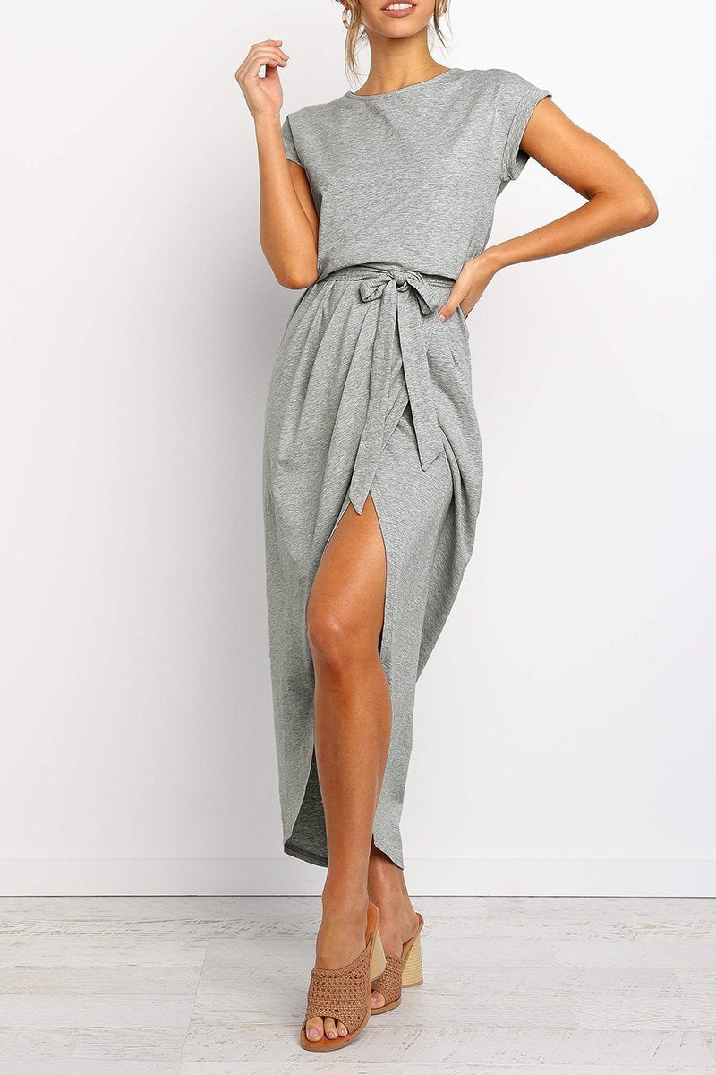 Casual midi dress - Isabella-Green-S-State of Style
