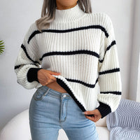 Casual Ribbed Turtleneck - Elara-Army Green-S-State of Style