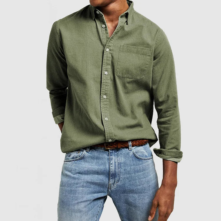 Casual Shirt with Stylish Details - Evan-Dark Blue-S-State of Style