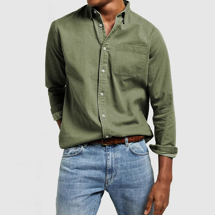 Casual Shirt with Stylish Details - Evan-Dark Blue-S-State of Style