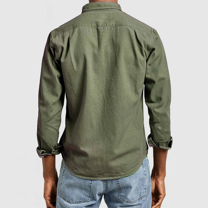 Casual Shirt with Stylish Details - Evan-Dark Blue-S-State of Style