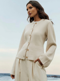Casual Soft Ladies' Cardigan with Buttons - Noa-Ivory-XS-State of Style