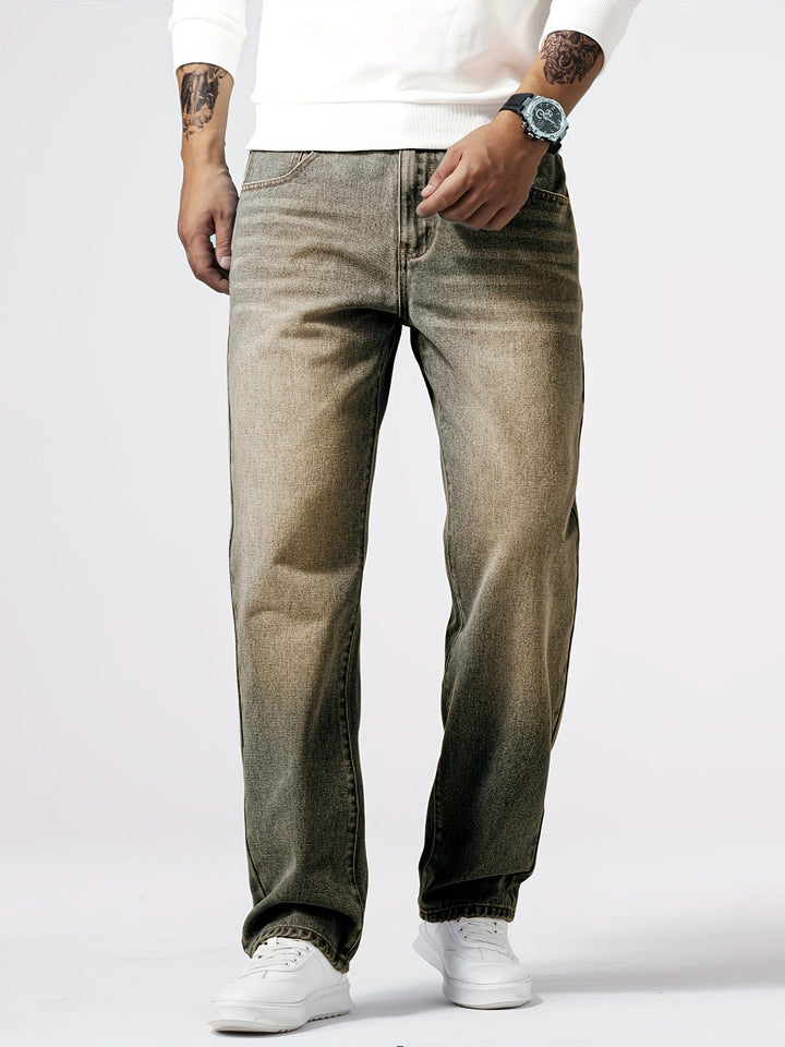 Casual Street Style Men's Jeans – Milan-Khaki-S-State of Style