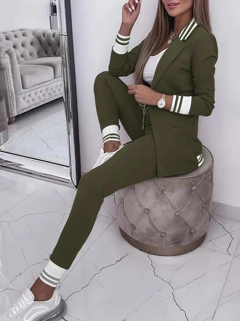 Casual Streetwear Striped Set - Sophie-Pink-M-State of Style