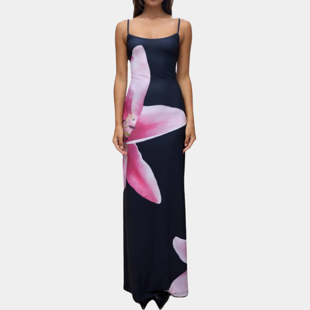 Casual Summer Dress with Figure Accent – Lucine-Light blue-S-State of Style