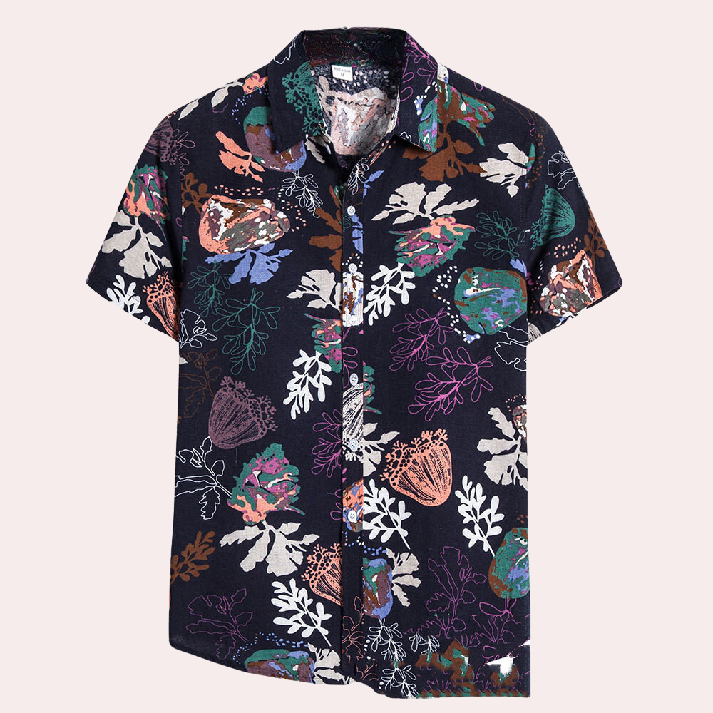 Casual Summer Shirt for Men - Dante-Blue-S-State of Style