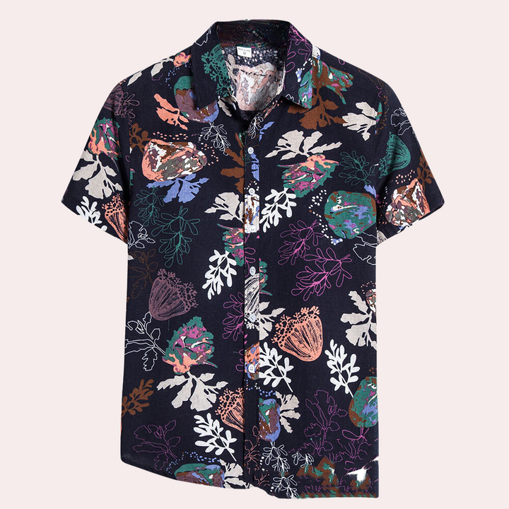 Casual Summer Shirt for Men - Dante-Blue-S-State of Style