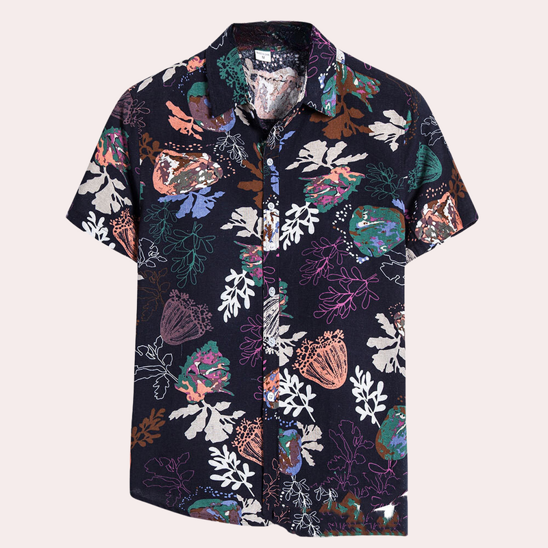 Casual Summer Shirt for Men - Dante-Blue-S-State of Style