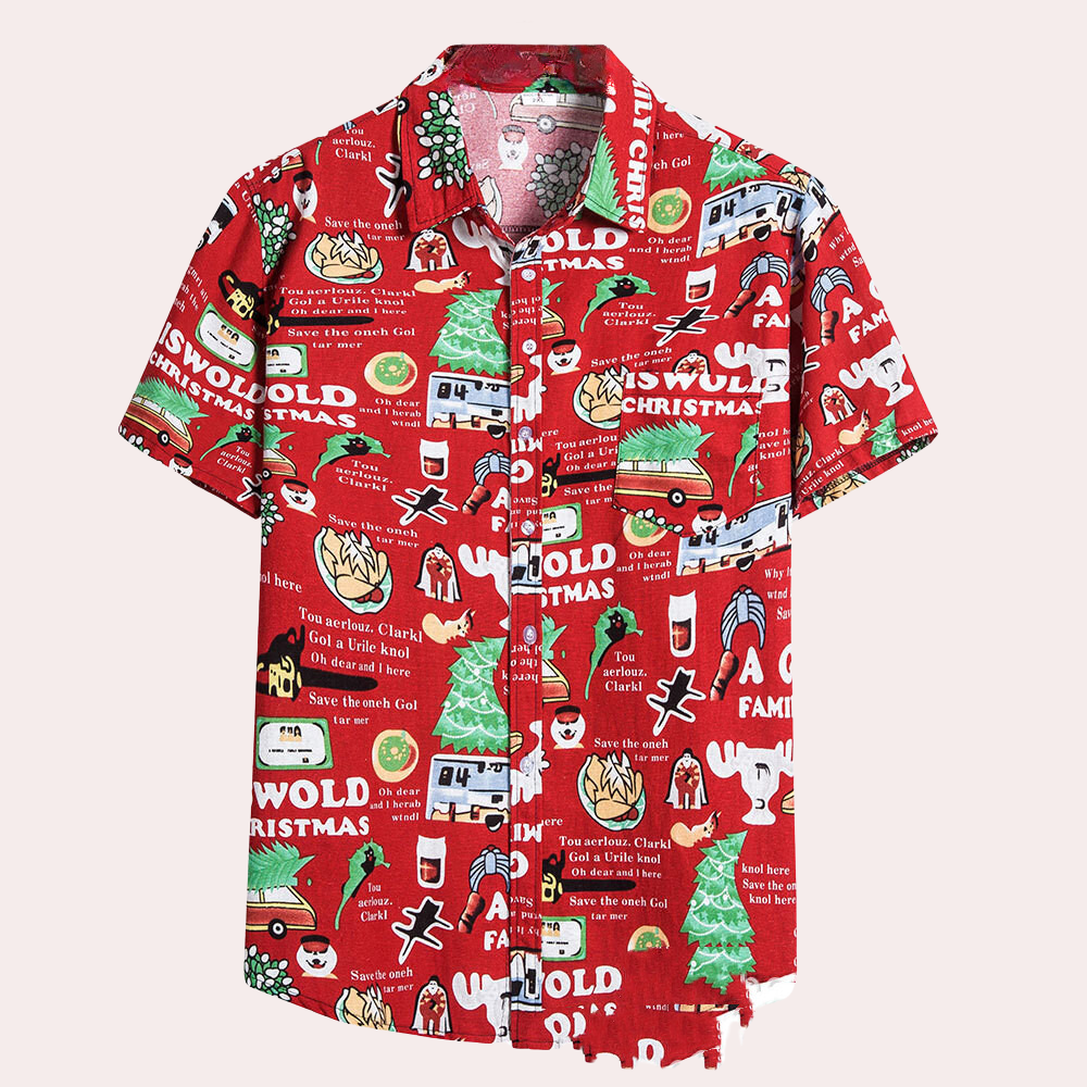 Casual Summer Shirt for Men - Dante-Red-S-State of Style