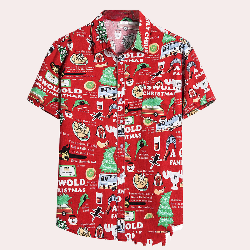 Casual Summer Shirt for Men - Dante-Red-S-State of Style