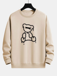 Casual Sweatshirt - BearLine-Beige-S-State of Style