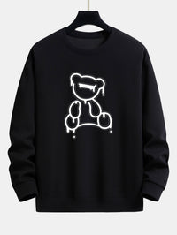 Casual Sweatshirt - BearLine-Black-S-State of Style