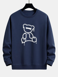 Casual Sweatshirt - BearLine-Blue-S-State of Style