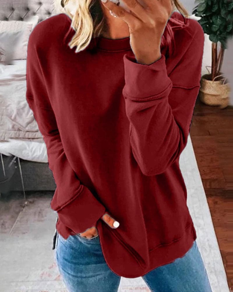 Casual Sweatshirt - Harper-Bordeaux-XS-State of Style