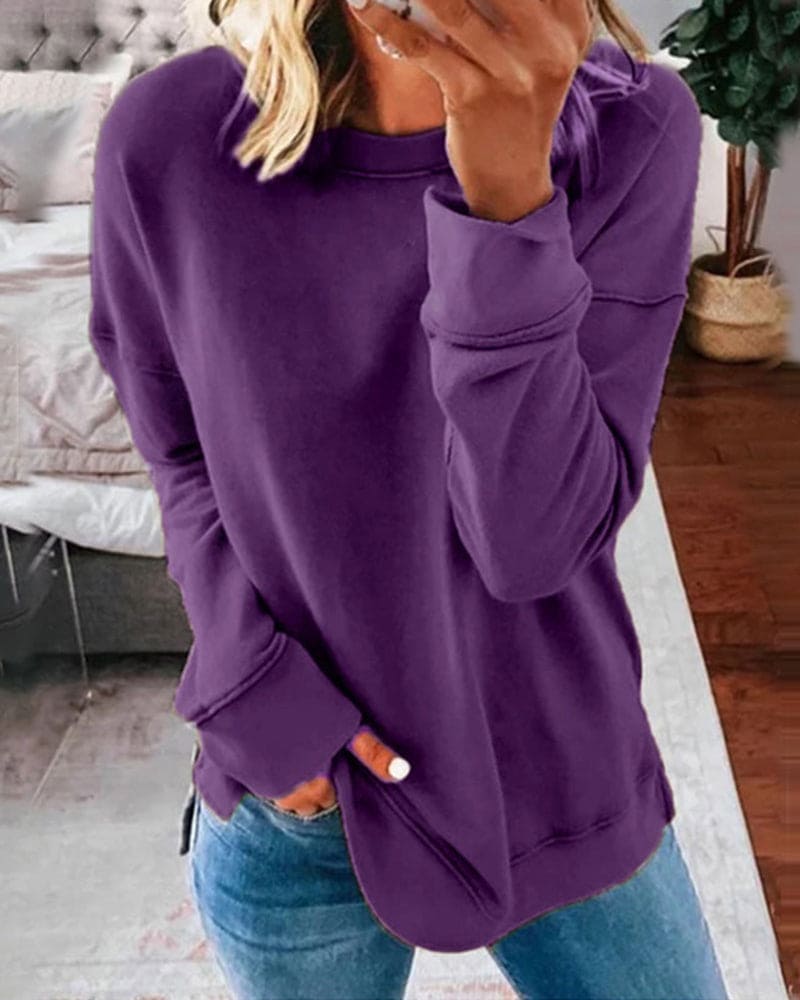 Casual Sweatshirt - Harper-Purple-XS-State of Style