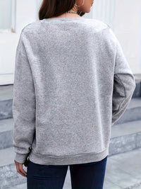 Casual Sweatshirt with Feather Print - Marisa-Dark Green-S-State of Style