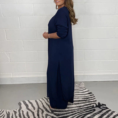 Casual Two-Piece Leisure Suit for Women - Nova-White-S-State of Style