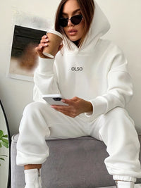 Casual Two-Piece Set with Stylish Letter Print - Elvira-White-S-State of Style
