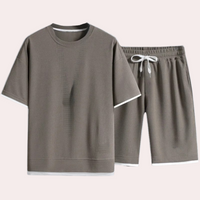 Casual Two-Piece Summer Set for Men - Jules-Khaki-S-State of Style