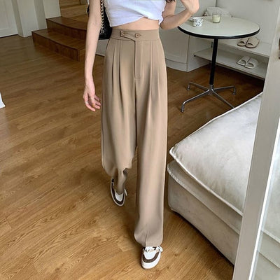 Casual Versatile Ladies' Trousers - Lunessa-Brown-XS-State of Style
