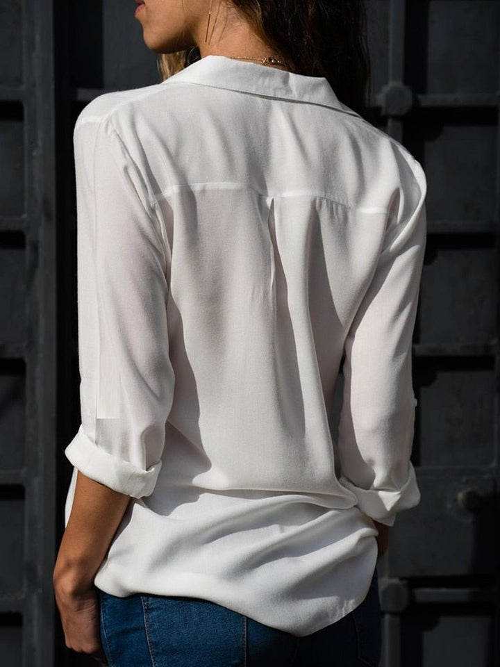 Casual Women's Blouse with Timeless Style - Mira-Light blue-S-State of Style