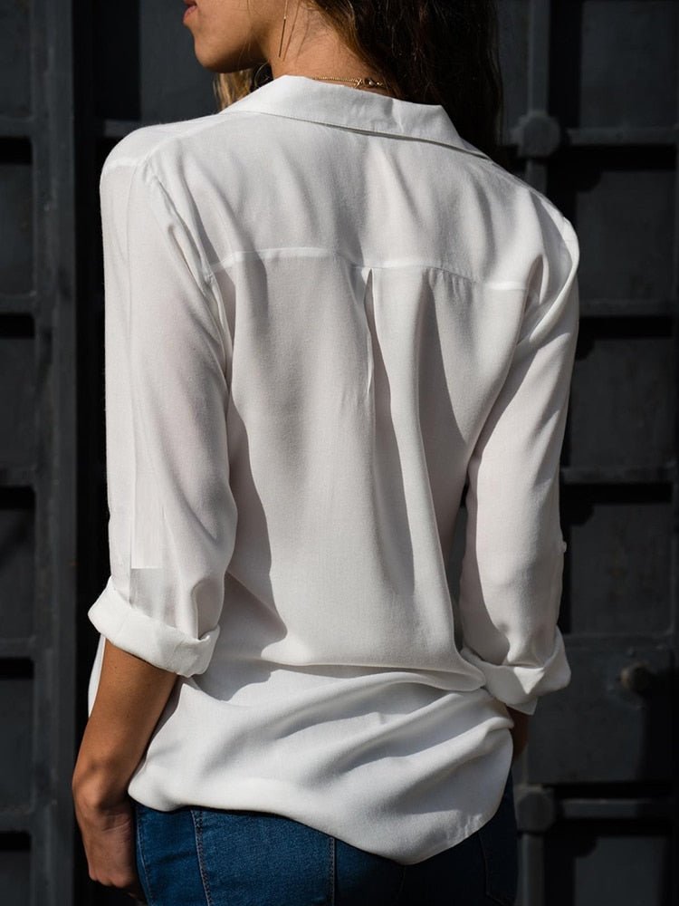 Casual Women's Blouse with Timeless Style - Mira-Light blue-S-State of Style