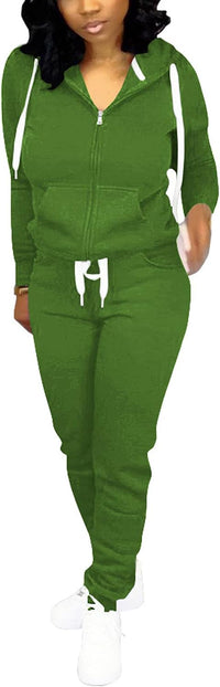 Casual Women's Tracksuit - Mia-Olive green-S-State of Style