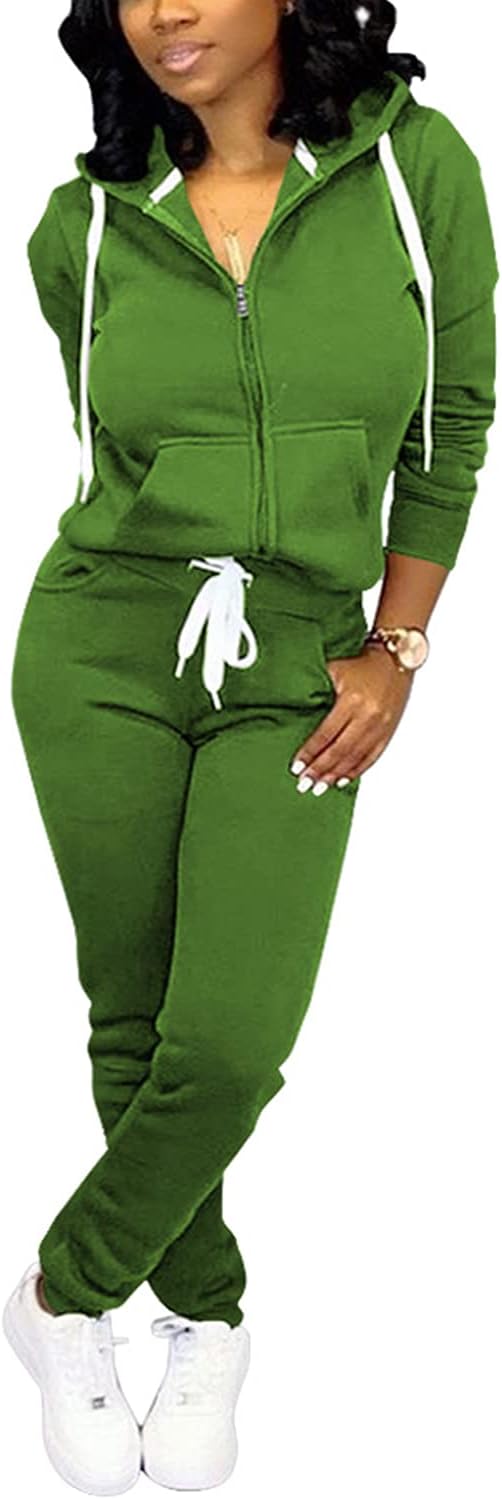 Casual Women's Tracksuit - Mia-Olive green-S-State of Style