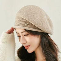 Casual Woollen Women's Beret - Diana-Khaki-State of Style