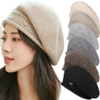 Casual Woollen Women's Beret - Diana-Light Grey-State of Style