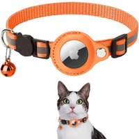 Cat Collar with Safety Buckle - Milo-Without GPS tracker-Orange-State of Style