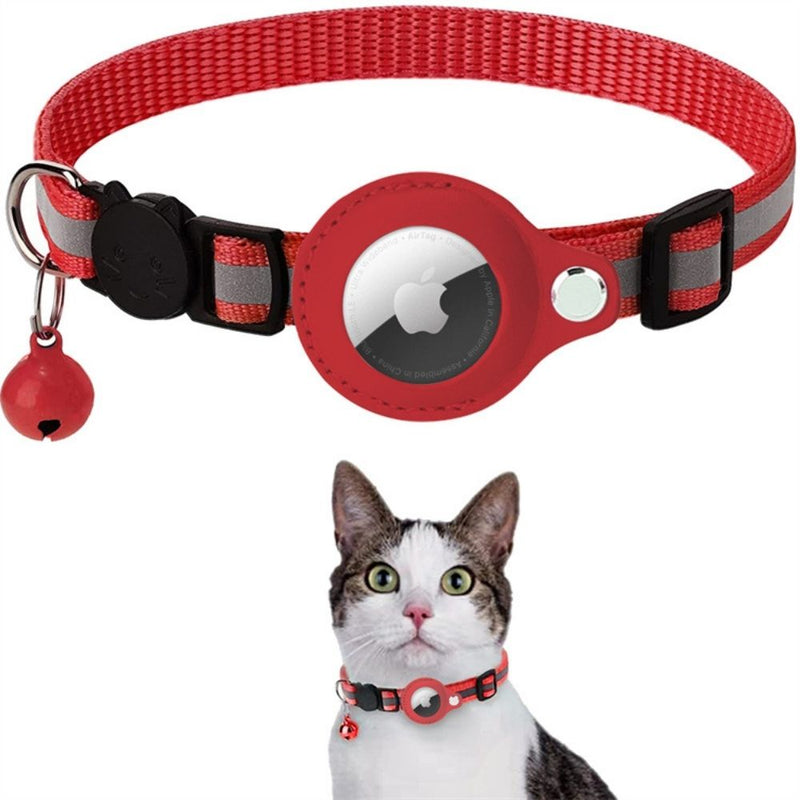 Cat Collar with Safety Buckle - Milo-Without GPS tracker-Red-State of Style