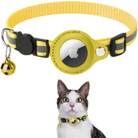 Cat Collar with Safety Buckle - Milo-Without GPS tracker-Yellow-State of Style