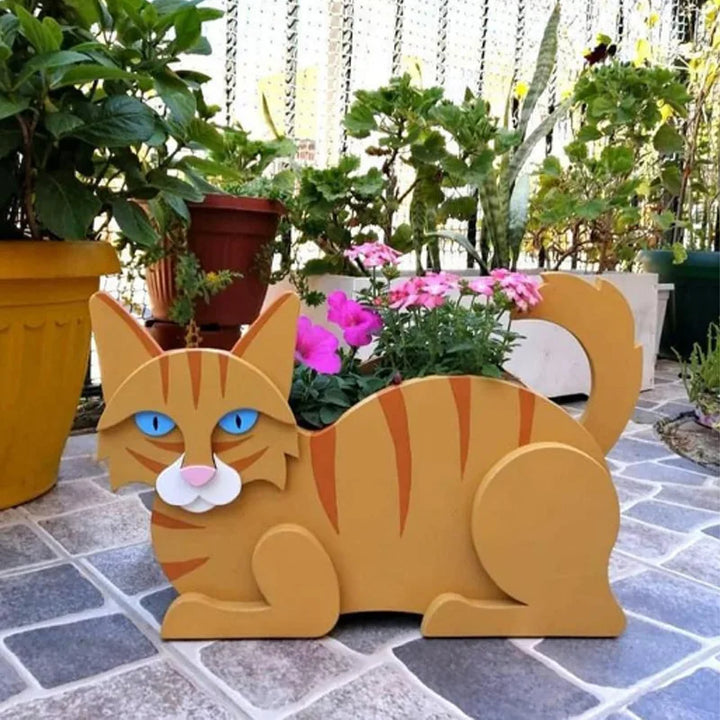 Cat-Shaped DIY Planter - KittyKraft-White-State of Style