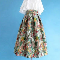 Catherine Traditional Skirt – Vintage Midi Skirt with Floral Embroidery-S-State of Style