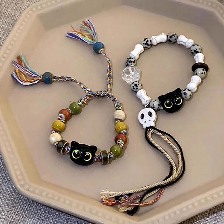 Cats and Skull Bracelet - Selina-Skull + Kittens-State of Style