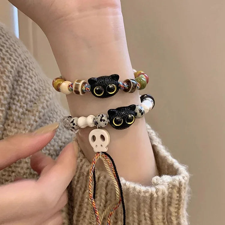 Cats and Skull Bracelet - Selina-Skull + Kittens-State of Style