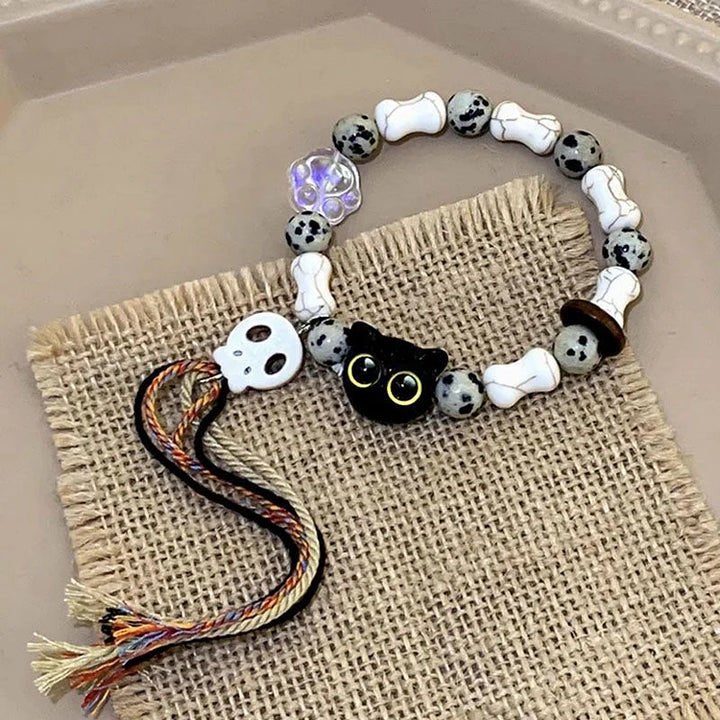 Cats and Skull Bracelet - Selina-Skull + Kittens-State of Style