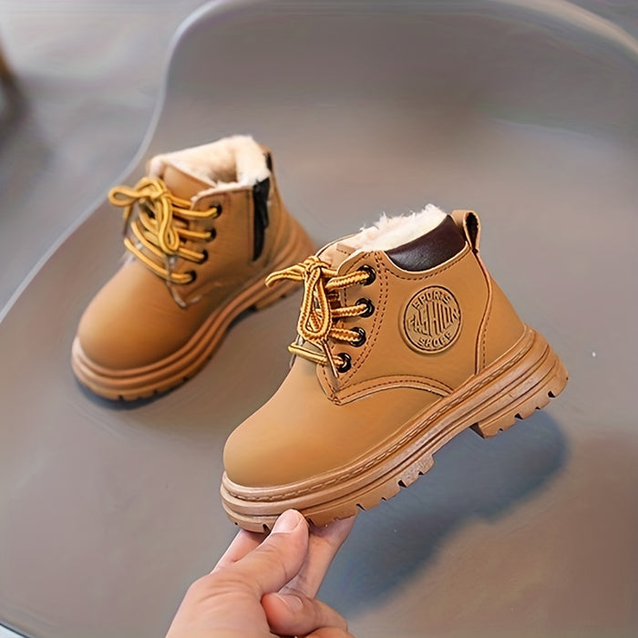 Waterproof fleece autumn boots for boys – with warm lining & profiled sole