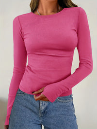 Ladies' Long Sleeve Top with Round Neck for Autumn & Winter – Vivienne