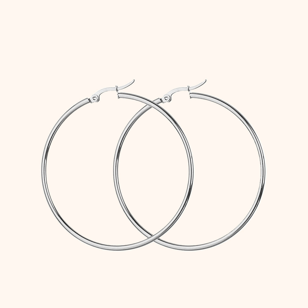 Celeste Hoop Earrings-20 mm-Silver-State of Style