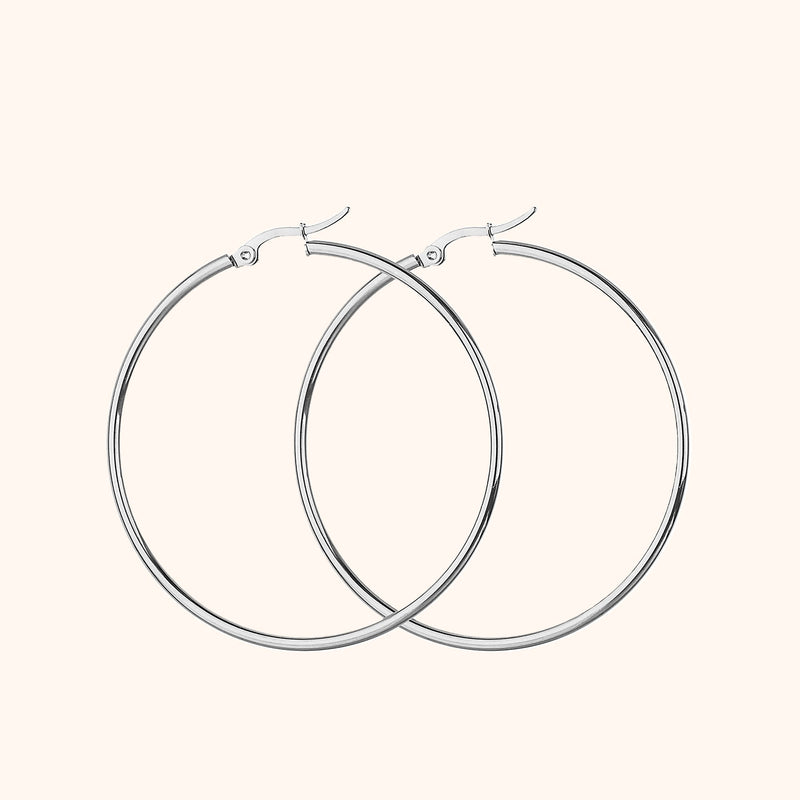 Celeste Hoop Earrings-20 mm-Silver-State of Style