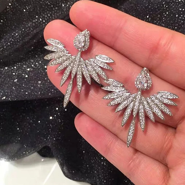 Celeste Silver Angel Wing Stud Earrings-State of Style